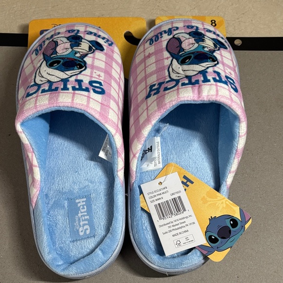 Disney Stitch Pink and Blue Women's Slippers - Picture 2 of 7